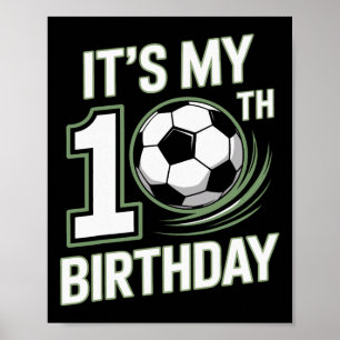 10. Geburtstag Kick Off Fußballjahr Poster