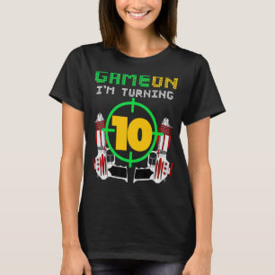 10. Geburtstag Laser Tag Geburtstagsspiel auf Turn T-Shirt