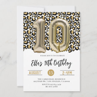 10. Geburtstag Leopard Tierpräsenz Einladung