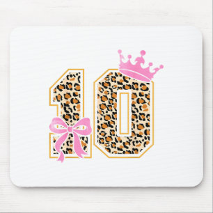 10. Geburtstag Mädchen Pink Coquette Grafik Kunst Mousepad