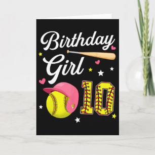10. Geburtstag Mädchen Softll Zehnter Geb 10 J. Karte