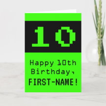 10. Geburtstag: Nerdy / Geeky Style "10" und Name