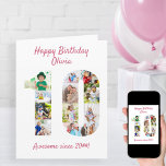 10. Geburtstag Nummer 10 FotoCollage Karte<br><div class="desc">Personalisierte 10. Geburtstagskarte mit Foto-Collage in Form der Nummer 10. Die Vorlage ist für Sie Set, um Ihre Bilder hinzuzufügen, die in einer Mischung aus Portrait, Landschaft und quadratischen Formaten angezeigt werden, um Ihnen viel Flexibilität bei der Platzierung Ihrer bevorzugten Fotos zu geben. Sie können auch den Text vorne und...</div>