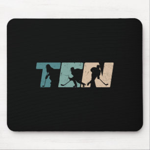10. Geburtstag Retro Eishockey 10 Jahre alter Jung Mousepad