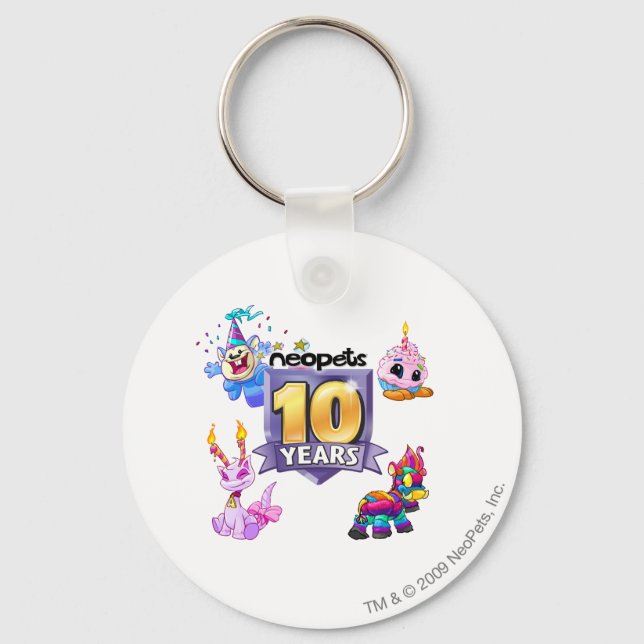 10. Geburtstag Schlüsselanhänger (Vorderseite)
