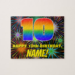 10. Geburtstag: Spaß, bunte feierliche Feuerwerke