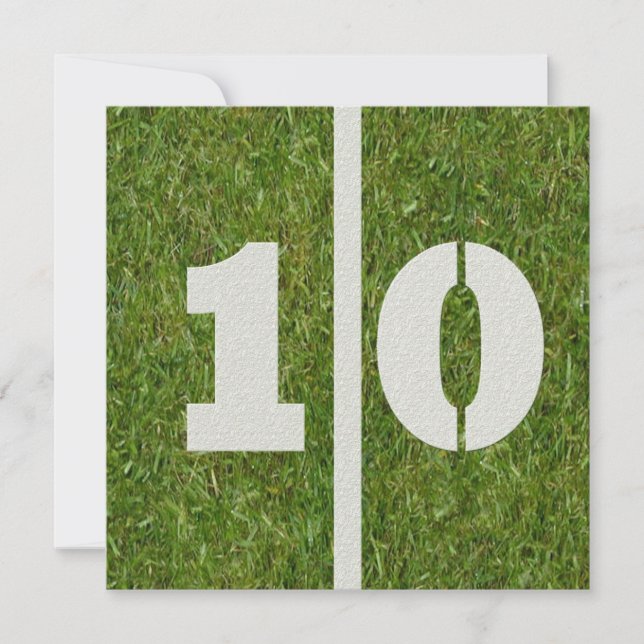 10. Geburtstags-Einladung Einladung (Vorderseite)