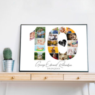 10. Geburtstags-Foto-Collage-Plakat Andenken Poster
