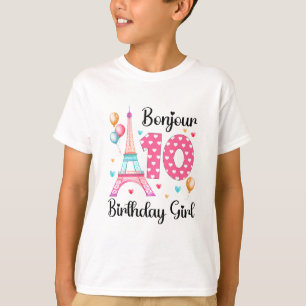 10. Geburtstags-Outfit für Mädchen Frankreich Fran T-Shirt