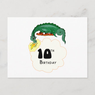 10. Geburtstagsdrache Postkarte