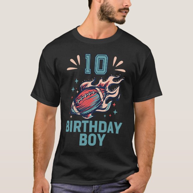 10. Geburtstagsfußball T-Shirt (Vorderseite)