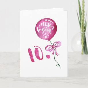 10. Geburtstagskarl, JubiläumsGirls-Geschenke Karte