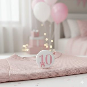 10. Geburtstagskarte Rosa Knopf Button