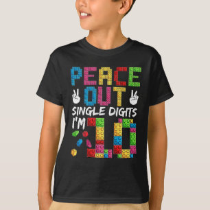 10. Geburtstagskinder 10 Jahre alter Peace Out Sin T-Shirt