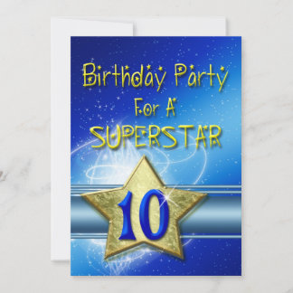 10. Geburtstagsparty Einladung für einen Superstar