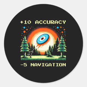 +10 Genauigkeit –5 Navigation Pixel Disc Golf Spie Runder Aufkleber