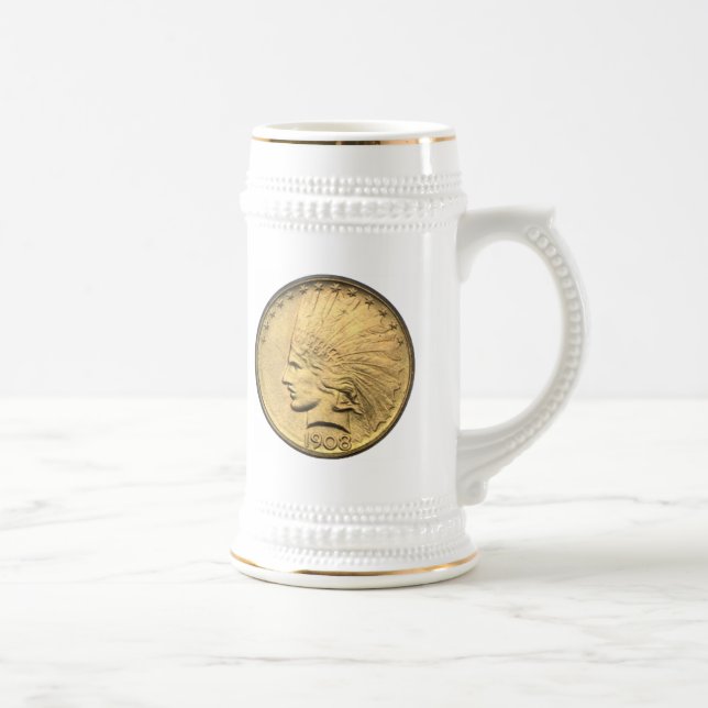 10 GOLD-STÜCKE $ BIERGLAS (Rechts)