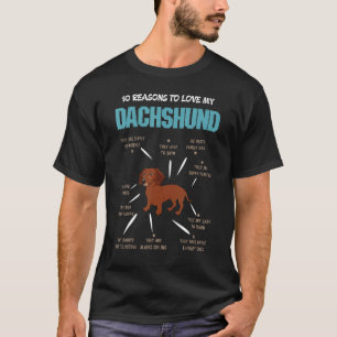 10 Gründe für die Liebe Dackel Hund Haustier T-Shirt