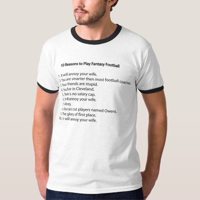 10 Gründe zu spielen T-Shirt (Vorderseite)