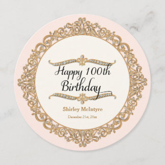 10. Happy Birthday Party Celebration Round Invite Einladung