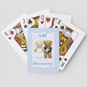 10. Hochzeit Jubiläum Teddy Bear Couple Spielkarten