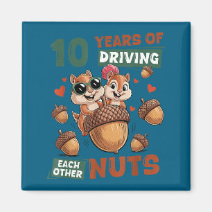10. Hochzeitsjubiläum 10 Paar-Design Magnet
