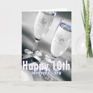 10. Hochzeitsjubiläum Champagner-Feier Karte