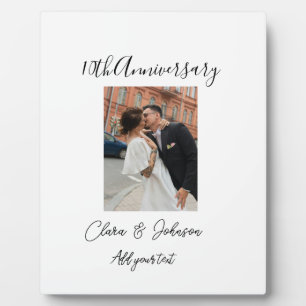 10. Hochzeitsjubiläum Foto Name Paar Romanti Fotoplatte