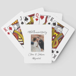 10. Hochzeitsjubiläum Foto Name Paar Romanti Spielkarten