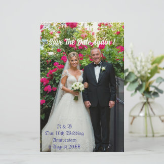 10. Hochzeitsjubiläum Foto Paar Save the Date Briefpapier