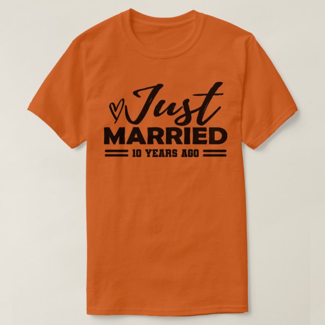 10. Hochzeitstag 10 Jahre T-Shirt (Design vorne)