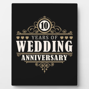 10. Hochzeitstag Fotoplatte