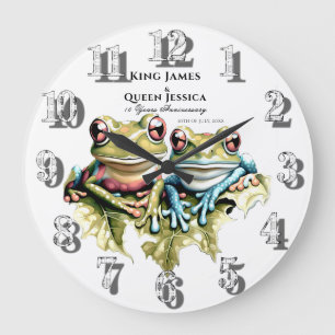 10. Hochzeitstag Gartencasualparty Große Wanduhr