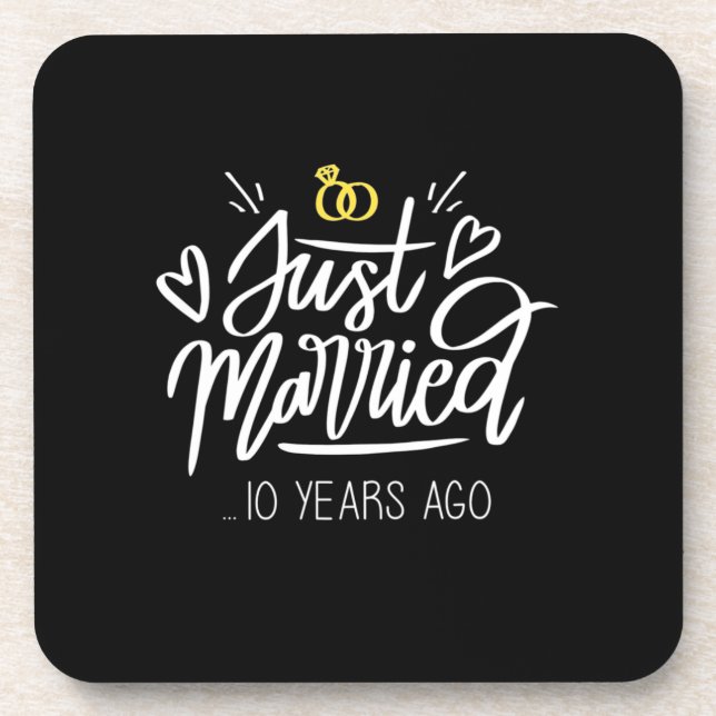  | 10. Hochzeitstag Getränkeuntersetzer (Vorderseite)