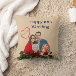 10. Hochzeitstag Kissen