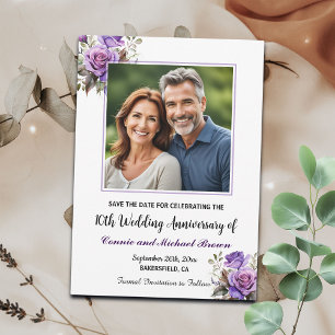 10. Hochzeitstag Lila Rose Foto Save The Date