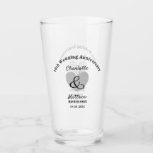 10. Hochzeitstag Personalisiertes Glas