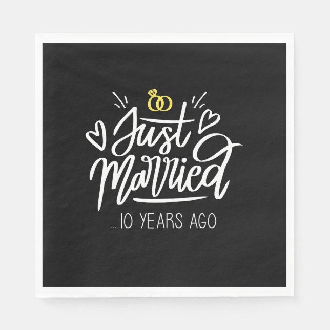  | 10. Hochzeitstag Serviette (Vorderseite)