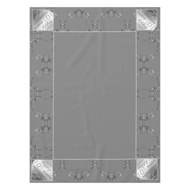 10. Hochzeitstag Tischdecke (Vorderseite)