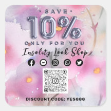 10%Iger Preisnachlass für QRCODE-Logos