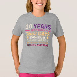 10 Jahre 120 Monate Phantastisch 10. Geburtstag T-Shirt