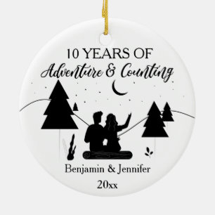 10 Jahre Abenteuer- und Zählzeit-Individuelle Name Keramik Ornament