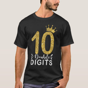 10 Jahre alt Doppelziffern 10. Geburtstag Mädchen T-Shirt