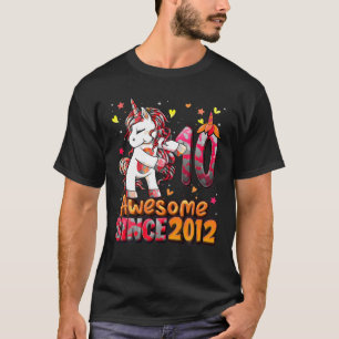 10 Jahre alt Einhorn Flossing 10. Geburtstagsmädch T-Shirt