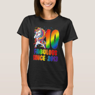 10 Jahre alt Fabulous seit 2013 10. Geburtstag Uni T-Shirt