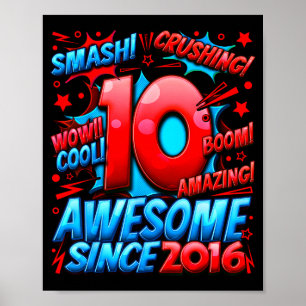 10 Jahre alt für Jungen 10. Geburtstag Junge 10 Ja Poster