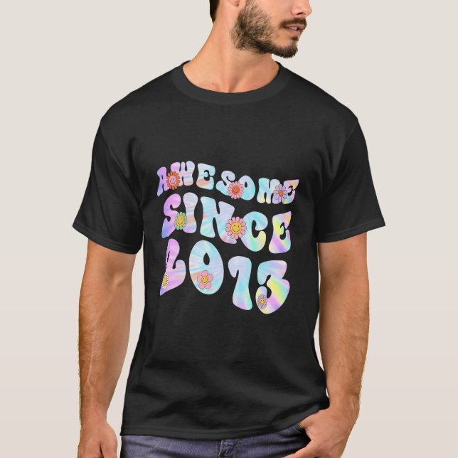 10 Jahre alt Phantastisch Seit 2013 Gefärbte Krawa T-Shirt (Vorderseite)