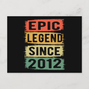 10 Jahre alt Tag 2011 Epische Legende 10. Geburtst Postkarte