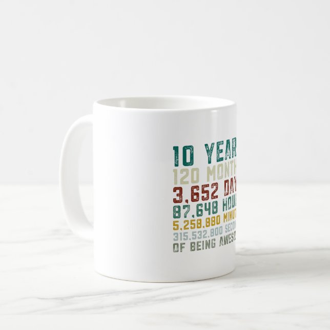 10 Jahre alte 10. Kaffeetasse (Vorderseite Links)