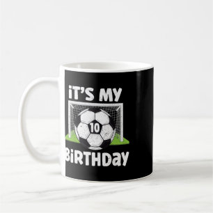 10 Jahre alte Fußball-10. Geburtstag Spieler Kinde Kaffeetasse